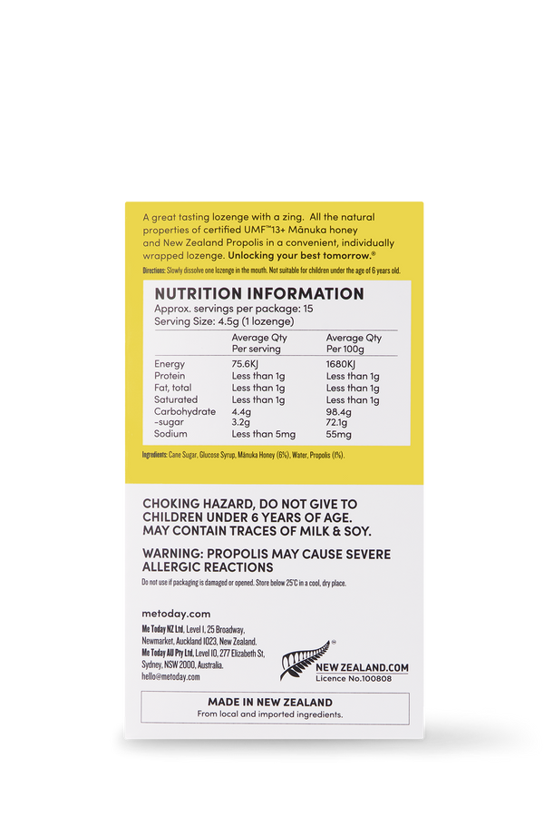 Soothing Propolis and Mānuka Honey Lozenges