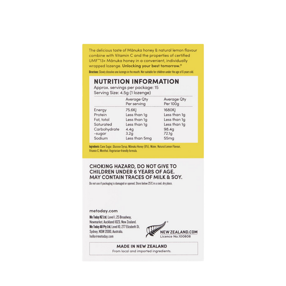 Soothing Lemon and Mānuka Honey Lozenges